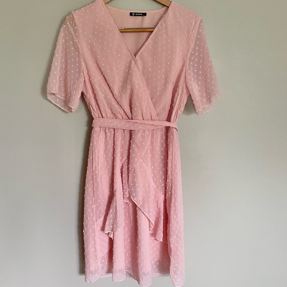 Pink Wrap Dress